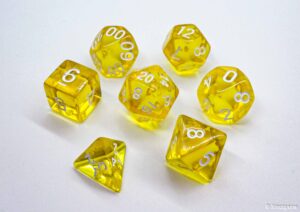 Transparent color RPG role playing game dice set 15