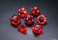 Transparent color RPG role playing game dice set 16