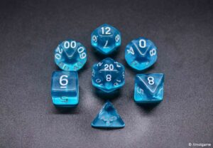 Transparent color RPG role playing game dice set 6