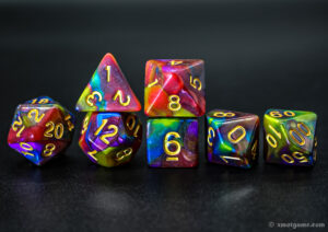 4-color acrylic dice