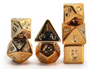 Electroplated Dice, Metallic Color Dice Set