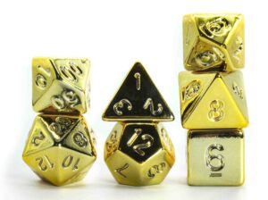 Electroplated Acrylic Dice, Metallic Color Acrylic Dice Set