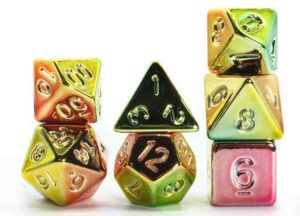 Electroplated Dice, Metallic Color Dice Set