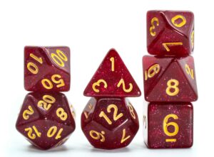 Glitter dice set, custom dice set, custom acrylic dice.