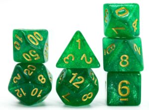 Glitter dice set, custom dice set, custom acrylic dice.