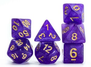 Glitter dice set, custom dice set, custom acrylic dice.