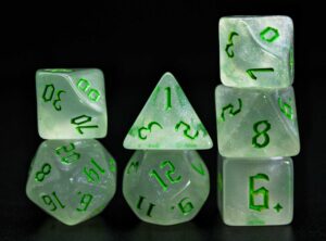 Glitter dice set, custom dice set, custom acrylic dice.