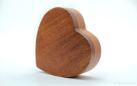 Heart-shaped wooden box