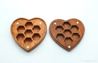 Heart-shaped wooden box