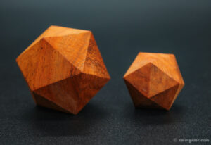 Custom d20 wood dice