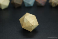 Custom d20 wood dice