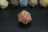 Custom d20 wood dice