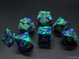 Phoenix lapis lazuli gemstone dice set