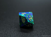 Phoenix lapis lazuli gemstone dice D10