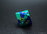 Phoenix lapis lazuli gemstone dice D8