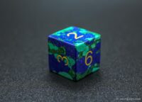 Phoenix lapis lazuli gemstone dice D6