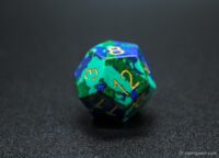 Phoenix lapis lazuli gemstone dice D12