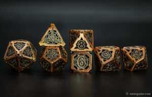 Custom metal dice sets for DND, RPG and tabletop games-116