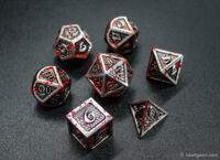 Blood Spatter Zinc Alloy Dragon Scale Dice