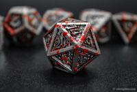 Blood Spatter Zinc Alloy Dragon Scale Dice