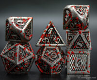 Blood Spatter Zinc Alloy Dragon Scale Dice