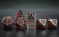 Blood Spatter Zinc Alloy Dragon Scale Dice