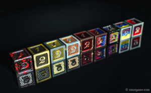 Zinc alloy dragon scale dice group photo