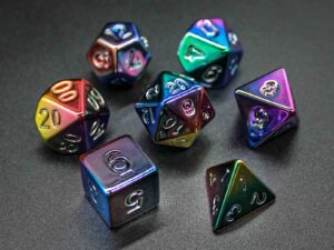 Electroplated Acrylic Dice, Metallic Color Acrylic Dice Set