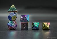 Electroplated acrylic dice