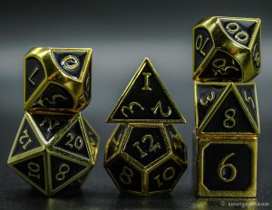 Enameled metal dice for role playing games RPGs dd and tabletop games 2 1