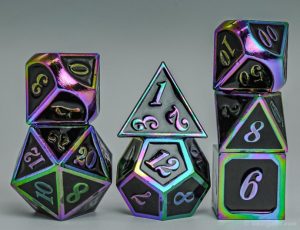 Enameled metal dice for role playing games RPGs dd and tabletop games 4