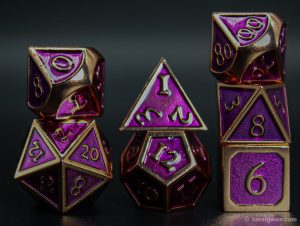 Enameled metal dice for role playing games RPGs dd and tabletop games 8