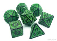 Engraved grain pattern acrylic dice 3