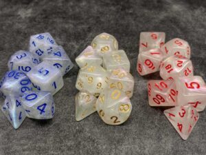 Glitter Acrylic Dice Custom Dice Set