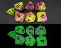 Gemini Glowing Polyhedral Dice 7pcs Set