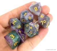 Natural Purple Fluorite Dice