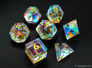 Gemstone Dice Dichroic Rainbow Glassmade by XMOT 4