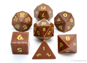 Gemstone Dice Golden Sandstone Made by XMOT 1