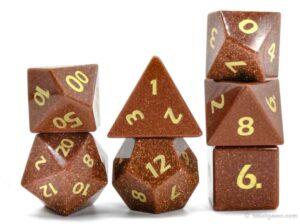 Gemstone Dice Golden Sandstone Made by XMOT 2