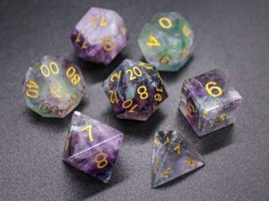 Natural Purple Fluorite Dice