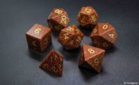 Gold sand stone gemstone dice