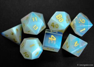 Gemstone dice Opal Stone made by XMOT 2