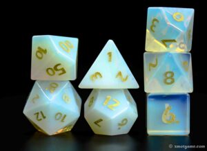 Gemstone dice Opal Stone made by XMOT 3