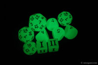 Glow in the dark dice set personalized dice 1