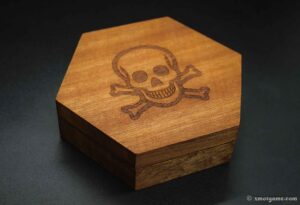 Hexagonal Wooden Box Dice Container