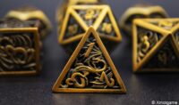 Hollow metal dice set