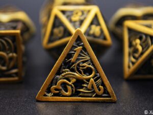 Hollow metal dice set