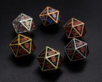 Hollow metal dice set 27