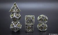 Hollow metal dice set 34