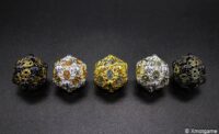 Hollow metal dice set 45